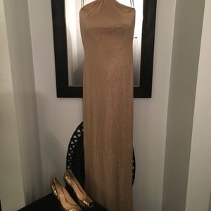 Gold metallic gown